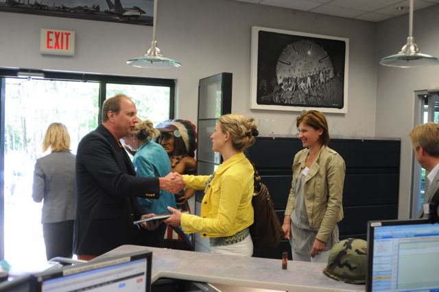 Karl Wadensten with Dutch visitors