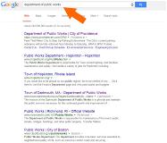 department of public works search