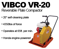 vibco vibrators vr 20 reversible plate compactor