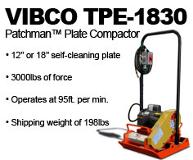 vibco vibrators tpe 1830 patchman plate compactor
