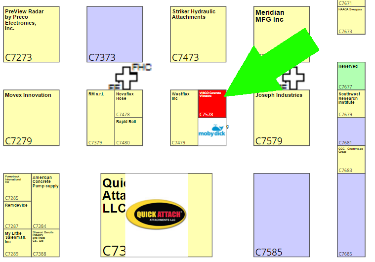 world of concrete 2016 vibco vibrators indoor booth location