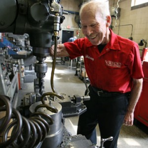 Photo By Jill Connor, SunPhotos.  Henry Lawrence at Bridgeport Machine